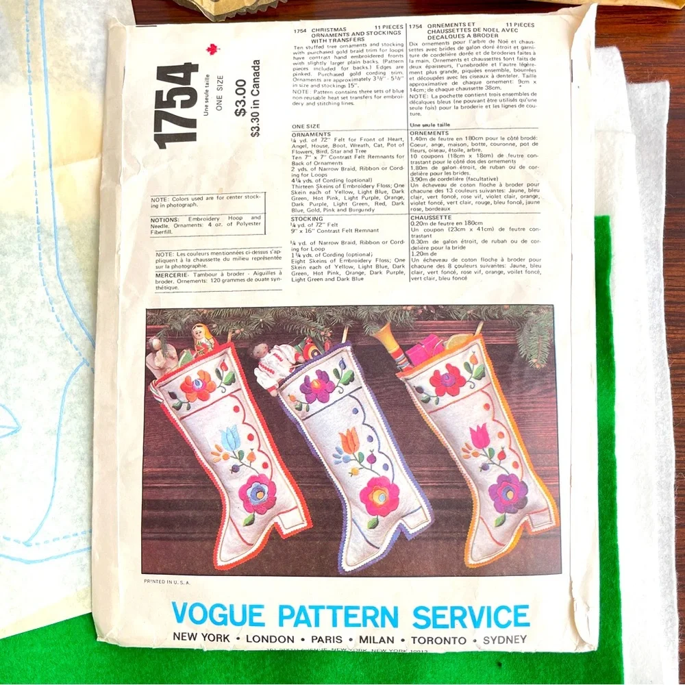 Vogue Stocking Pattern 1982 - Picture 1 of 3